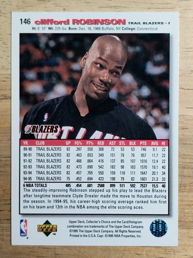 1995-96 Collector's Choice #146 Clifford Robinson