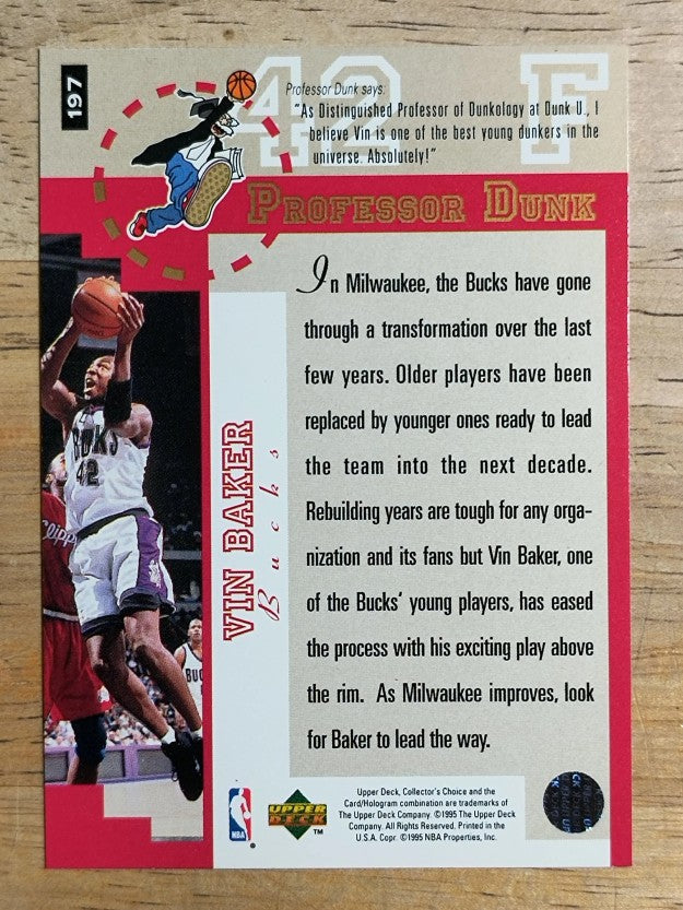 1995-96 Collector's Choice #197 Vin Baker PD