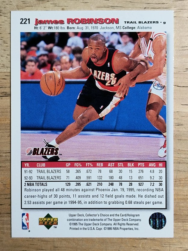 1995-96 Collector's Choice #221 James Robinson