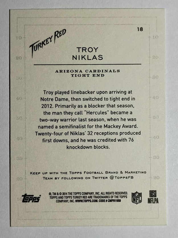 2014 Topps Turkey Red #18 Troy Niklas