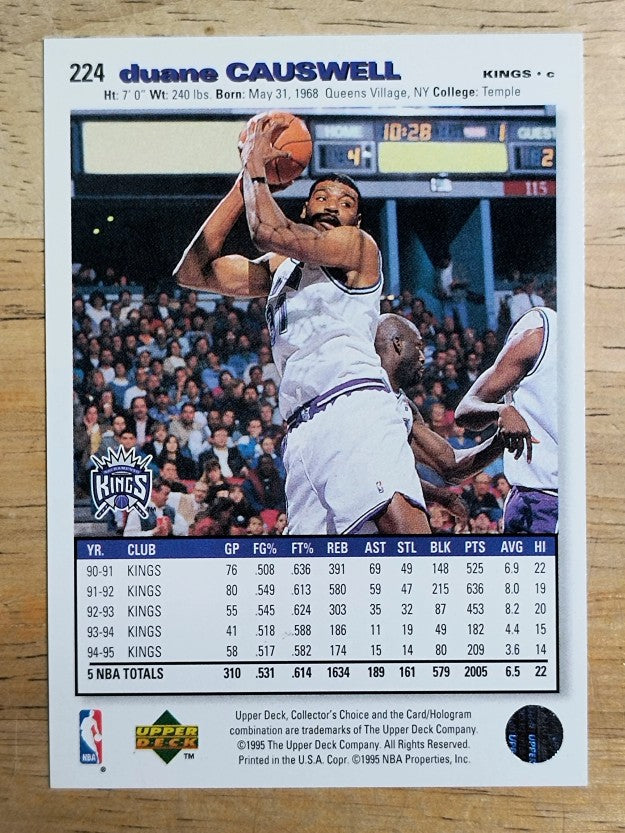 1995-96 Collector's Choice #224 Duane Causwell