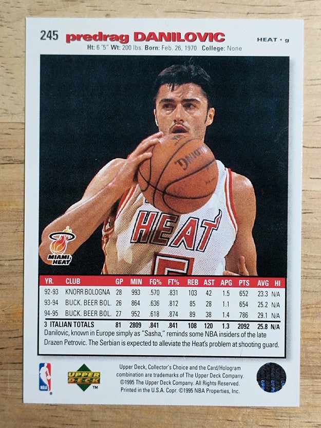 1995-96 Collector's Choice #245 Sasha Danilovic RC