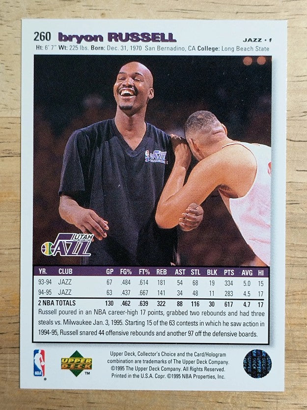 1995-96 Collector's Choice #260 Bryon Russell