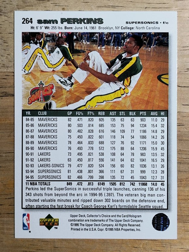 1995-96 Collector's Choice #264 Sam Perkins