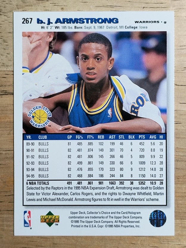 1995-96 Collector's Choice #267 B.J. Armstrong