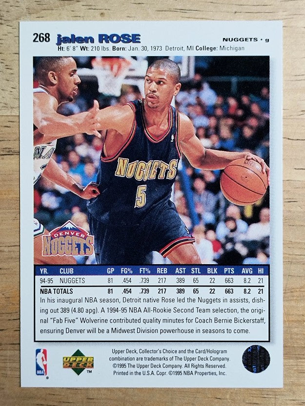 1995-96 Collector's Choice #268 Jalen Rose