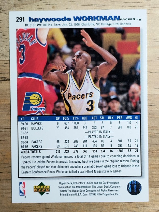 1995-96 Collector's Choice #291 Haywoode Workman