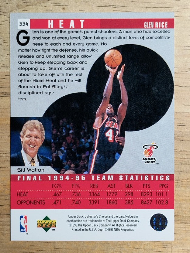 1995-96 Collector's Choice #334 Glen Rice SR