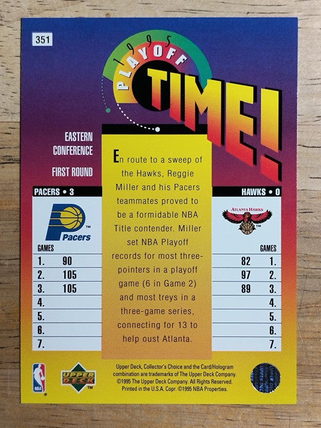 1995-96 Collector's Choice #351 Rik Smits PT