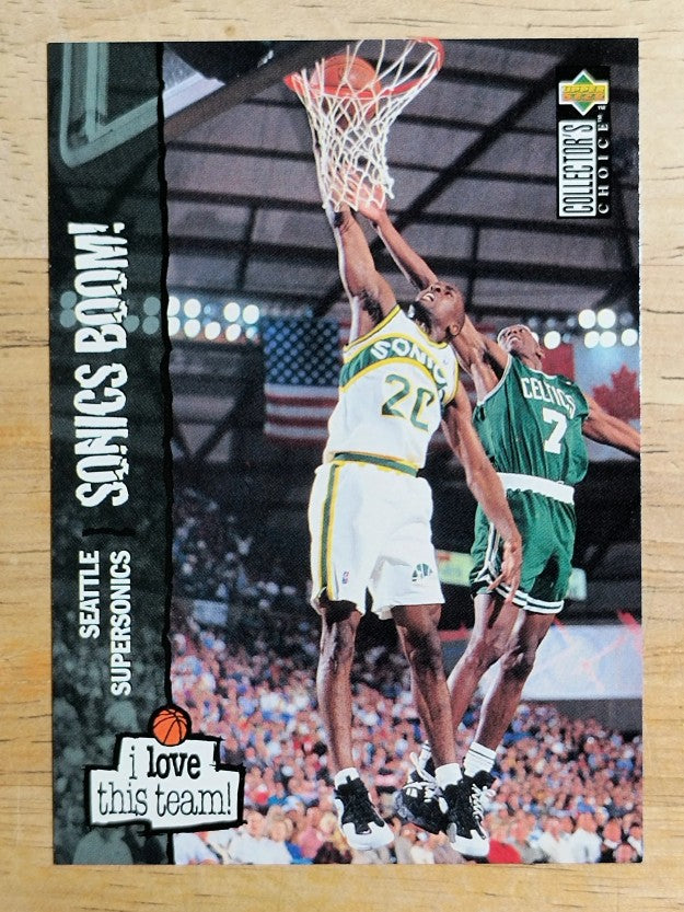 1995-96 Collector's Choice #390 Gary Payton LOVE