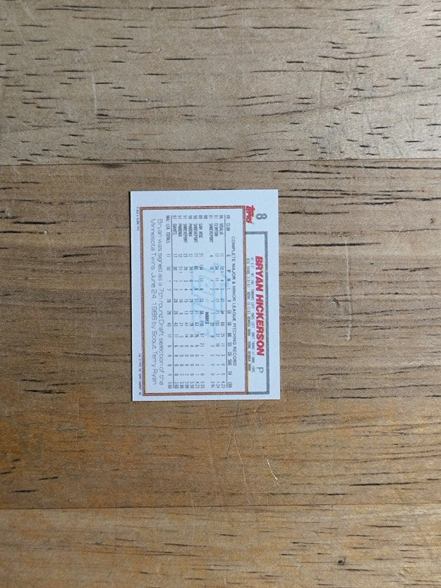 1992 Topps Micro #8 Bryan Hickerson RC