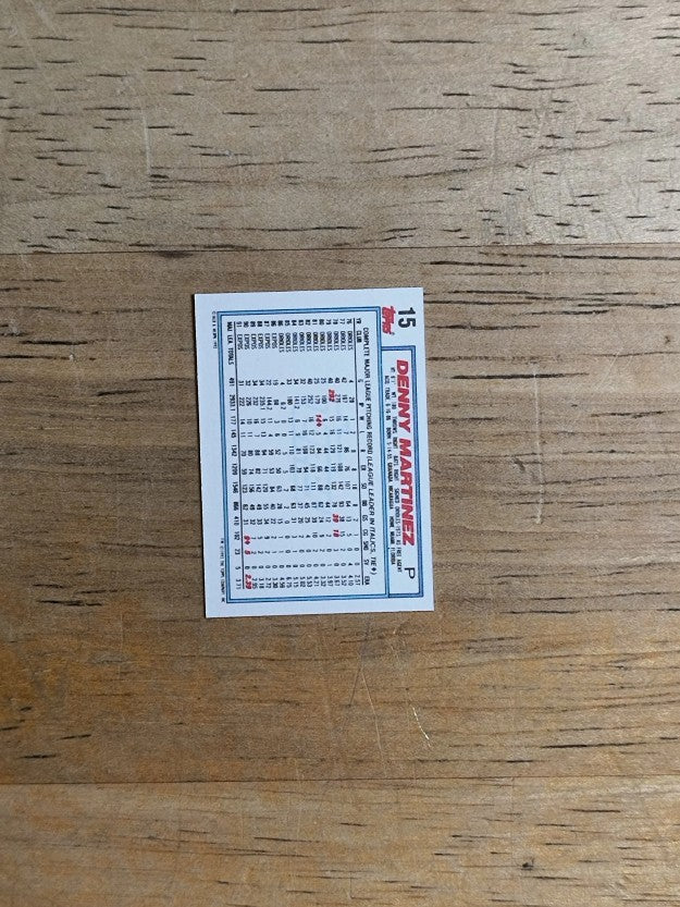 1992 Topps Micro #15 Dennis Martinez