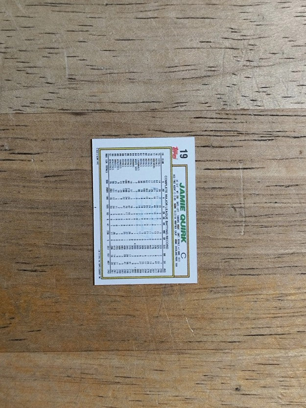 1992 Topps Micro #19 Jamie Quirk
