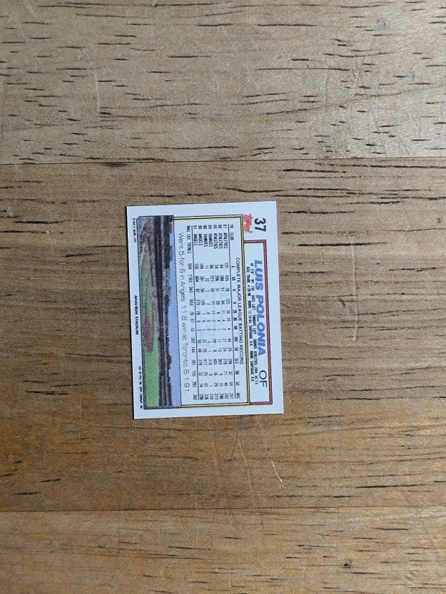 1992 Topps Micro #37 Luis Polonia