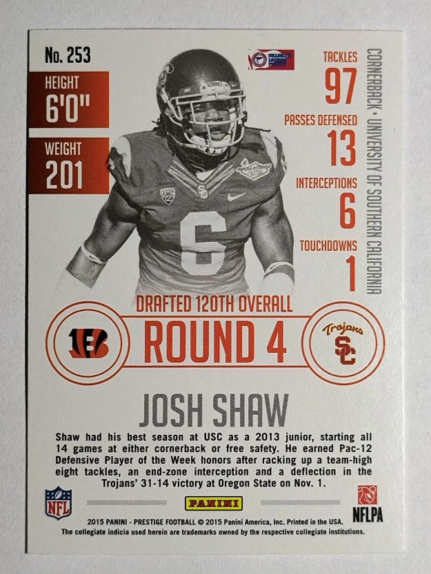 2015 Prestige #253 Josh Shaw RC