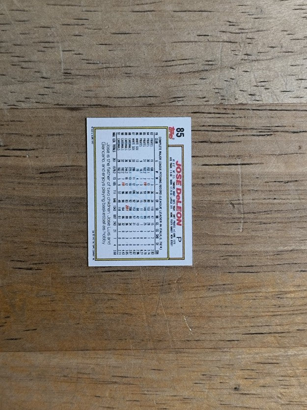 1992 Topps Micro #85 Jose DeLeon