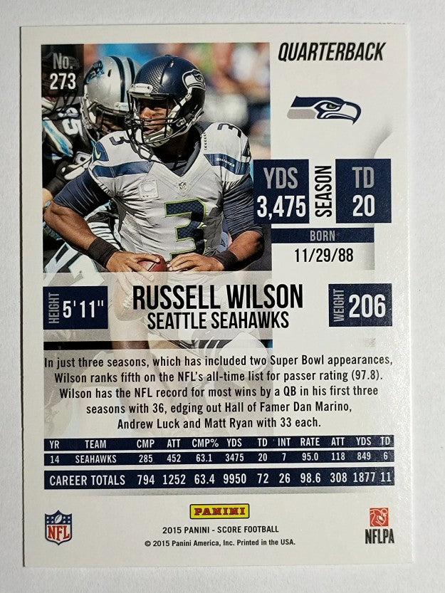2015 Score #273 Russell Wilson