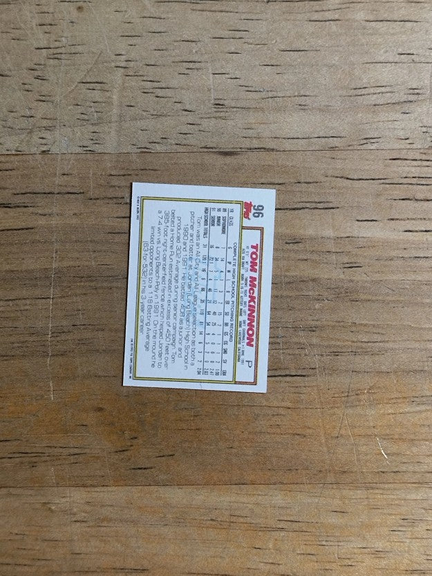 1992 Topps Micro #96 Tom McKinnon RC