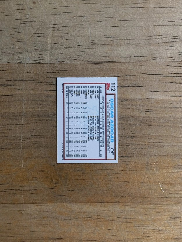 1992 Topps Micro #112 Oscar Azocar
