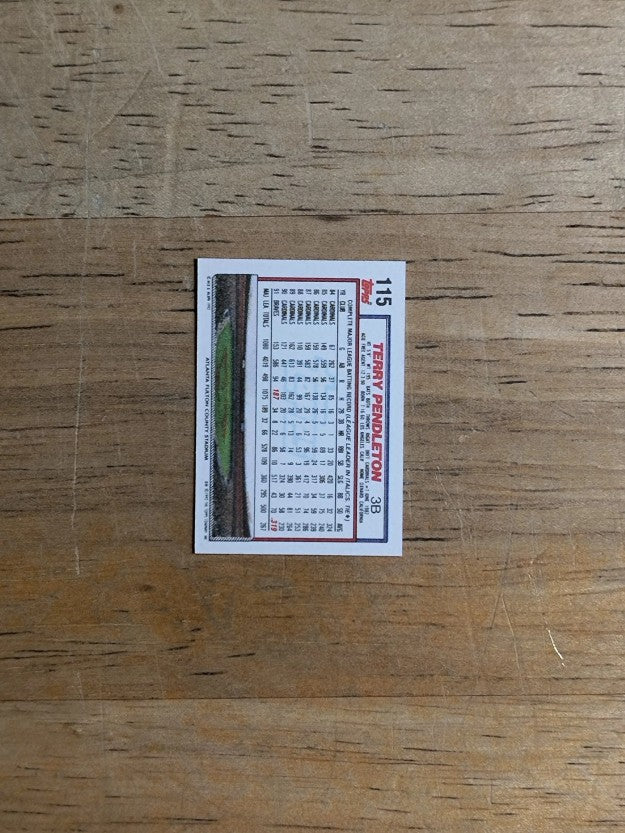 1992 Topps Micro #115 Terry Pendleton