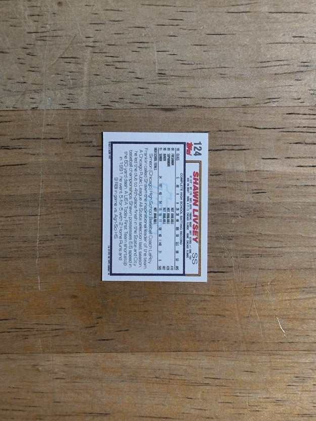 1992 Topps Micro #124 Shawn Livsey RC