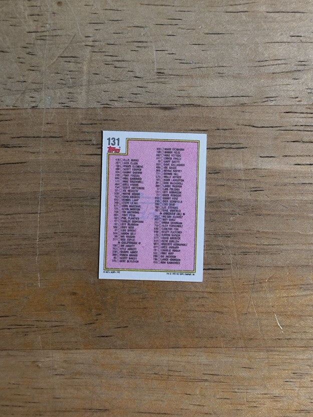 1992 Topps Micro #131 Checklist 1-132