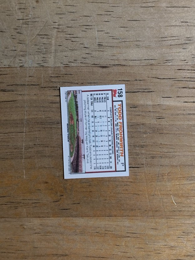 1992 Topps Micro #158 Todd Frohwirth
