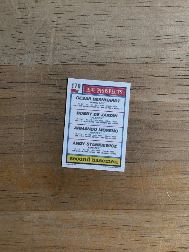 1992 Topps Micro #179 DeJard/Moreno/Stank