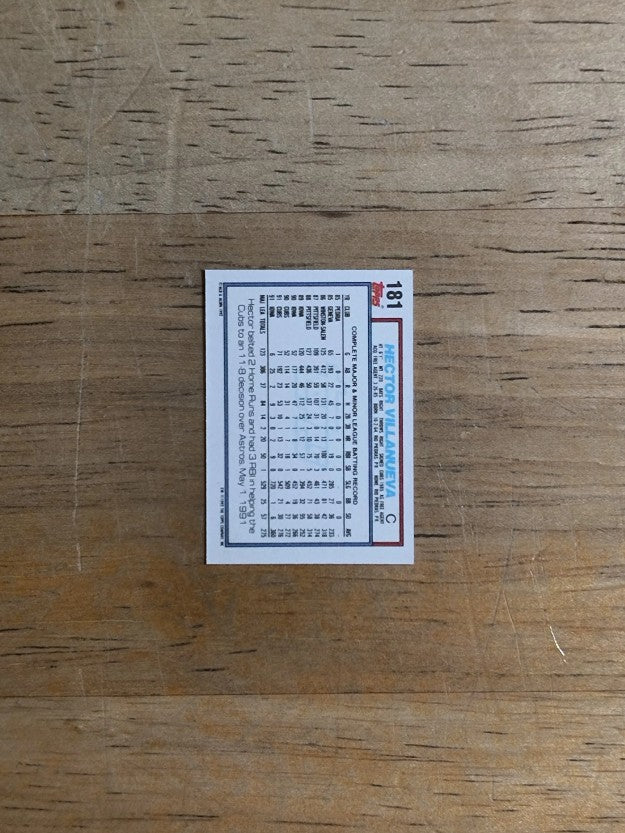 1992 Topps Micro #181 Hector Villanueva