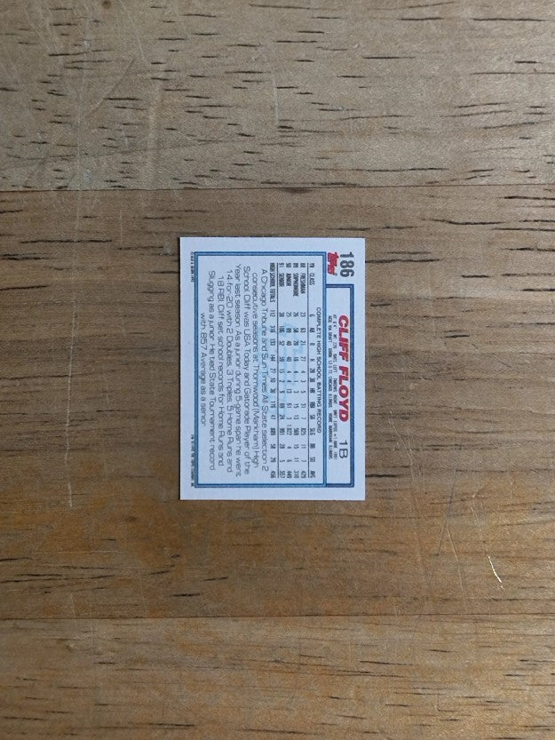 1992 Topps Micro #186 Cliff Floyd