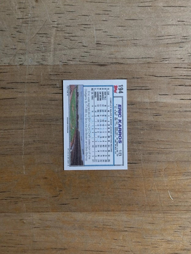 1992 Topps Micro #194 Eric Karros