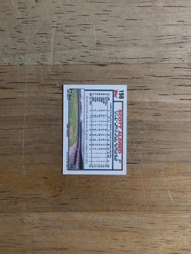 1992 Topps Micro #198 Scott Aldred