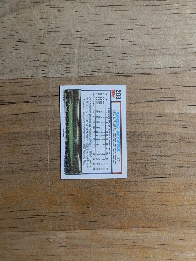1992 Topps Micro #203 Greg Myers