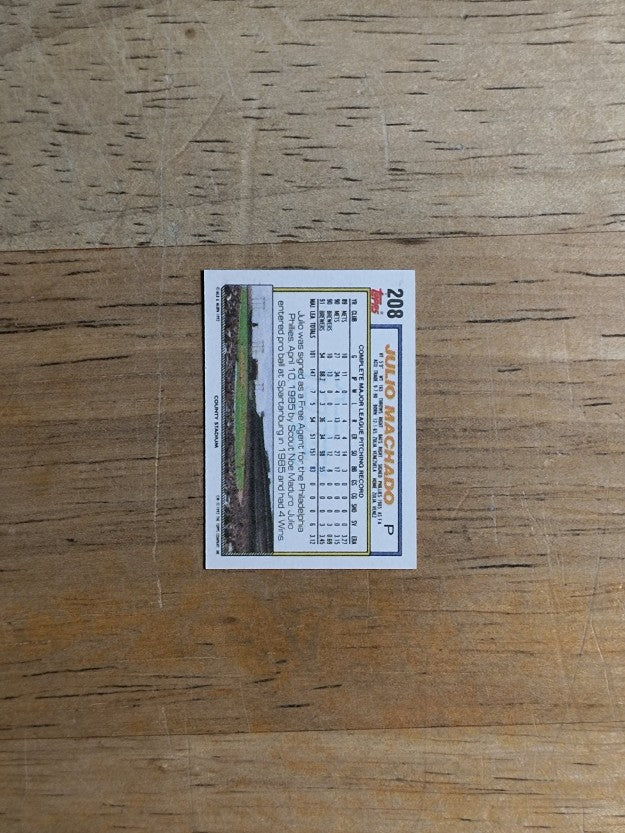 1992 Topps Micro #208 Julio Machado