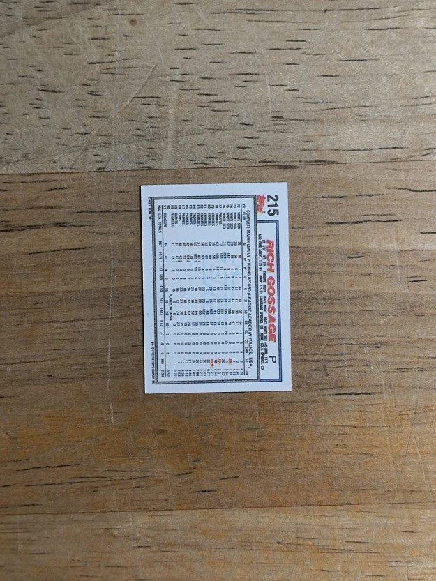 1992 Topps Micro #215 Rich Gossage