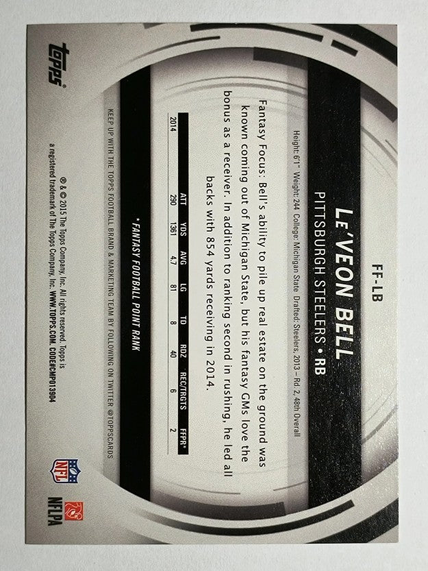 2015 Topps Fantasy Focus #FFLB Le'Veon Bell