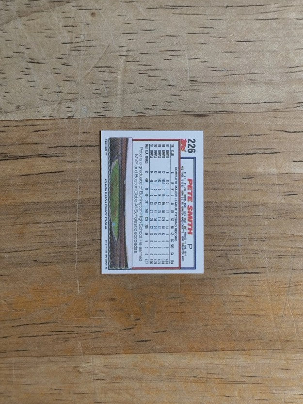 1992 Topps Micro #226 Pete Smith