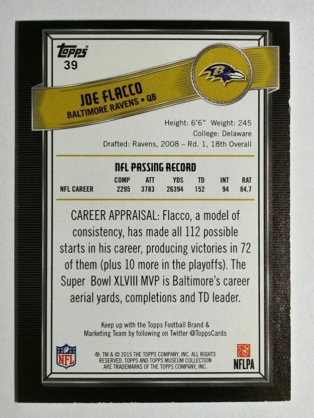 2015 Topps Museum Collection #39 Joe Flacco
