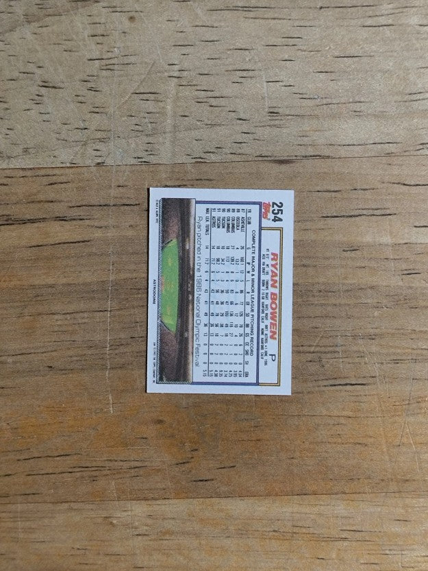 1992 Topps Micro #254 Ryan Bowen