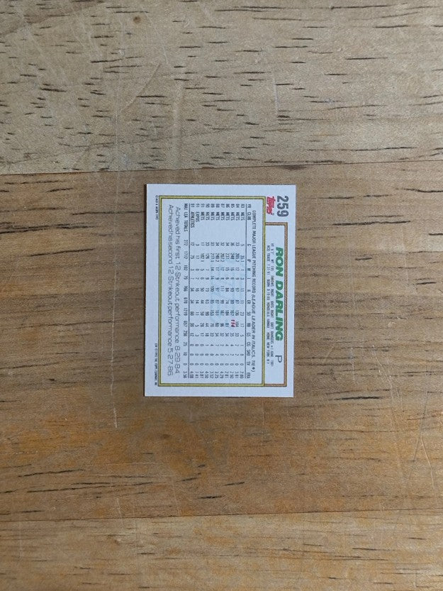 1992 Topps Micro #259 Ron Darling