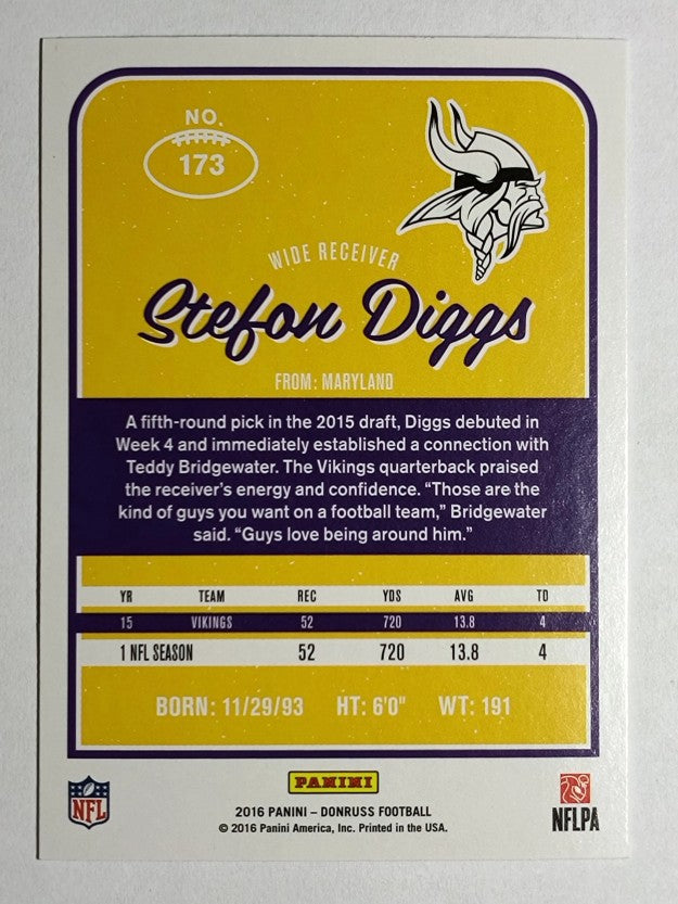 2016 Donruss #173 Stefon Diggs