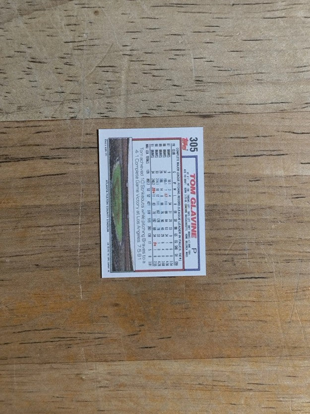 1992 Topps Micro #305 Tom Glavine