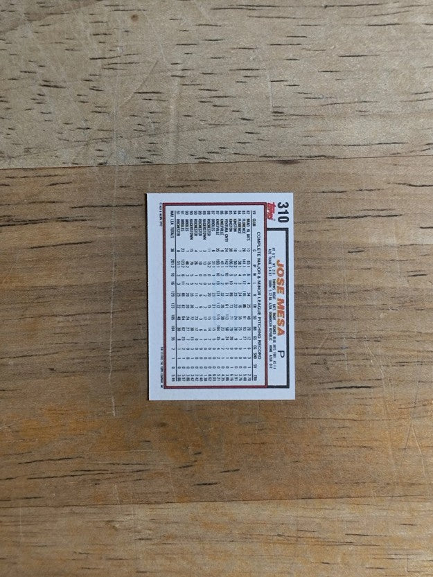 1992 Topps Micro #310 Jose Mesa