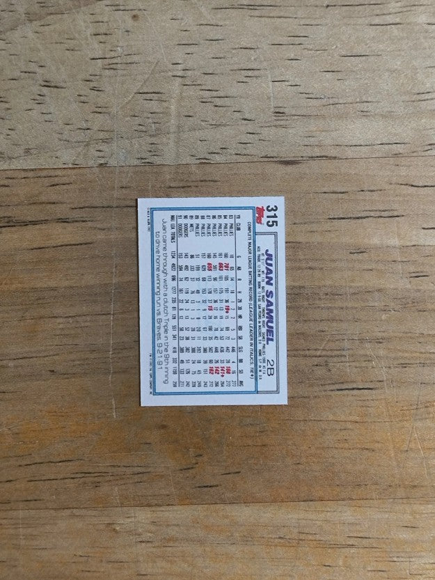 1992 Topps Micro #315 Juan Samuel