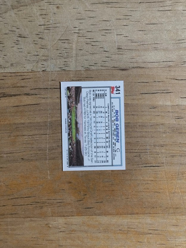 1992 Topps Micro #341 Bob Geren