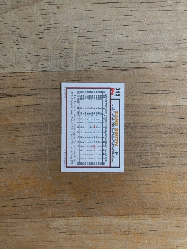 1992 Topps Micro #345 Zane Smith