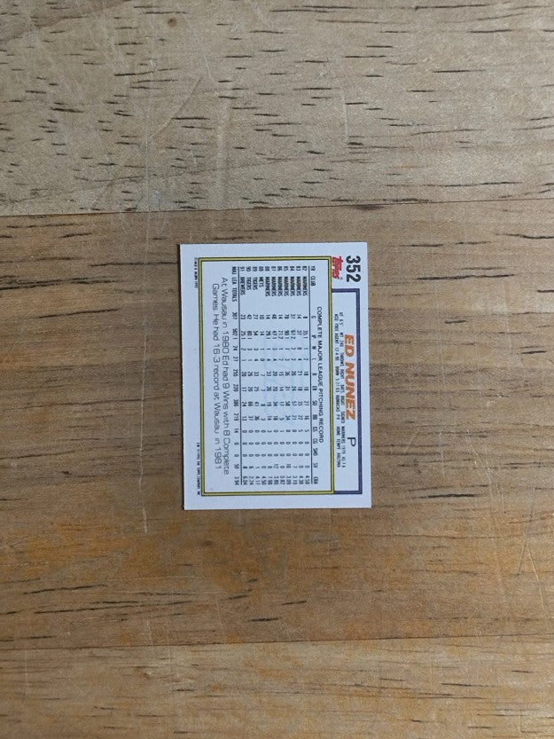 1992 Topps Micro #352 Ed Nunez