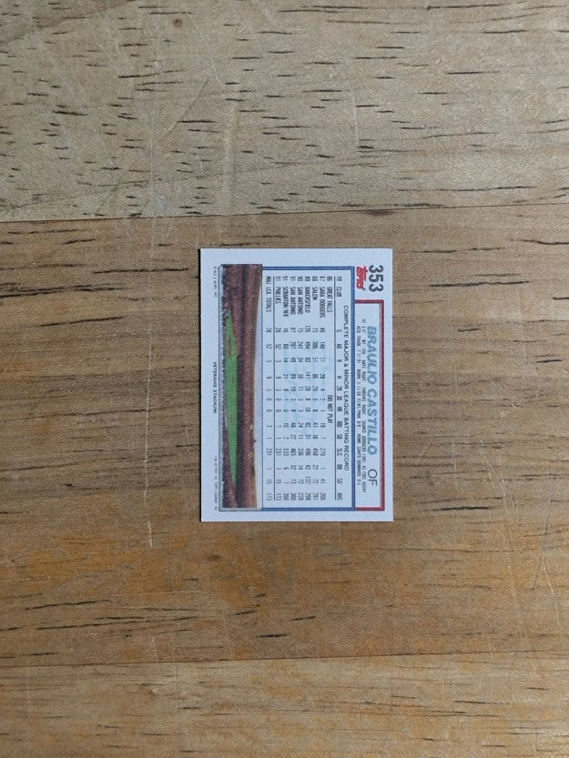 1992 Topps Micro #353 Braulio Castillo