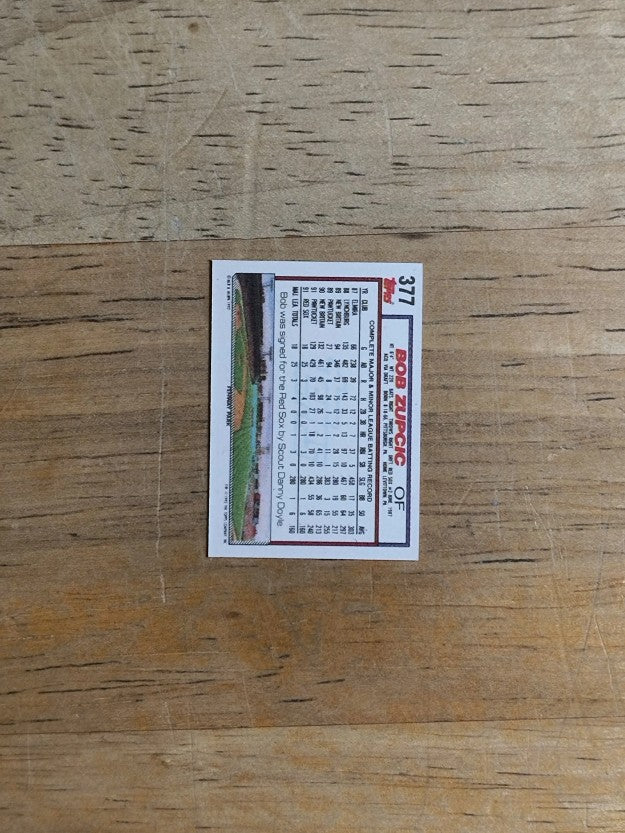 1992 Topps Micro #377 Bob Zupcic RC