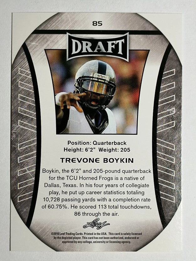 2016 Leaf Draft Gold #85 Trevone Boykin